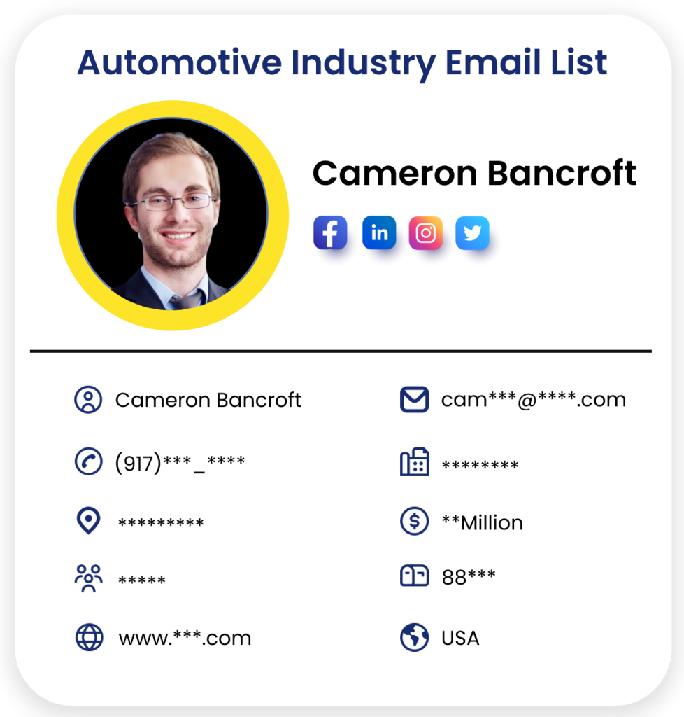 Automotive Industry Mailing List