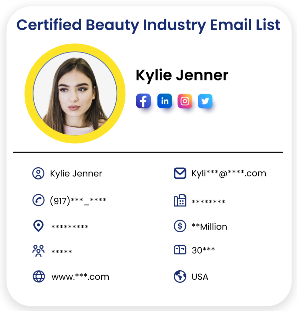Beauty Industry Mailing Lists