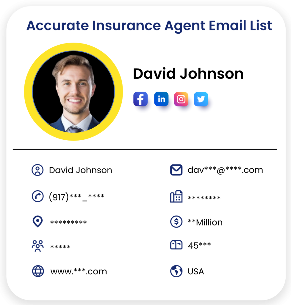 Insurance Agent Mailing List