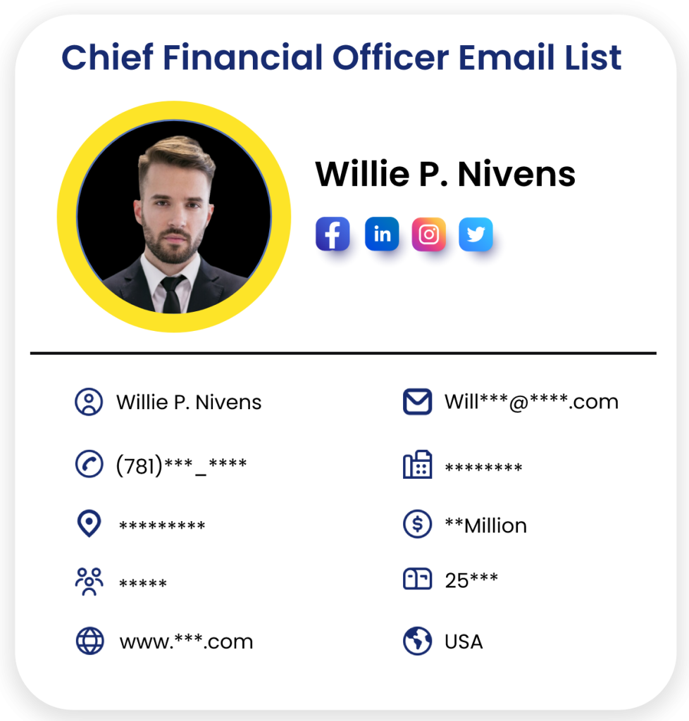 Chief Financial Officer Email Lists