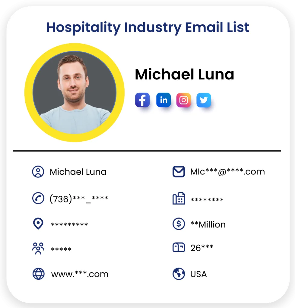 Hospitality Industry Email Lists
