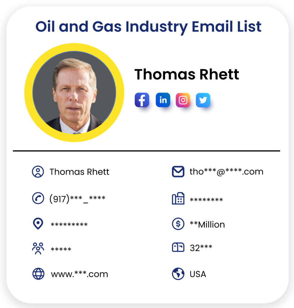 Oil and Gas Industry Mailing List
