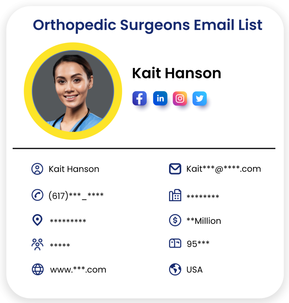Orthopedic Surgeons Mailing List