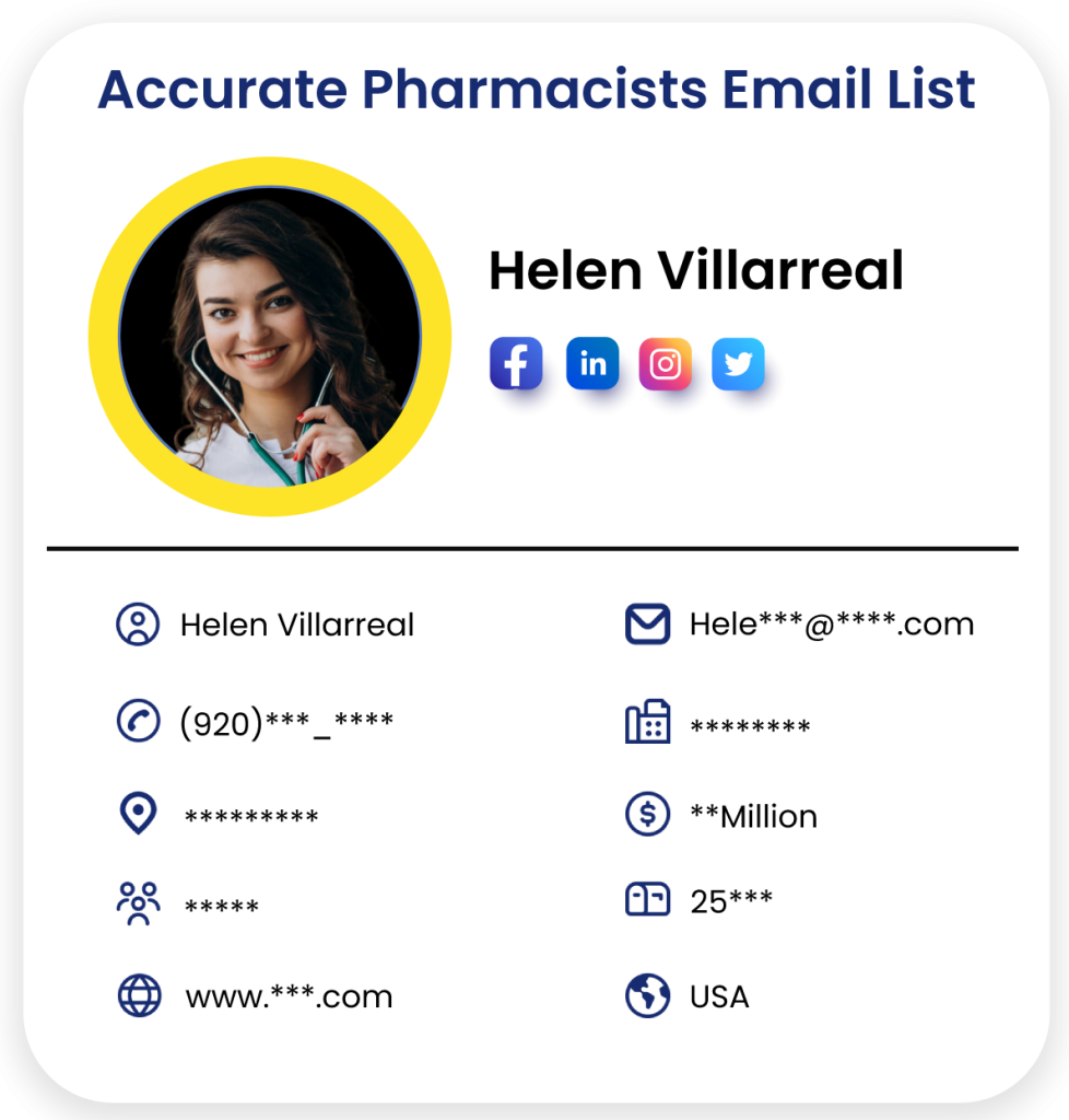 Pharmacists Email Lists